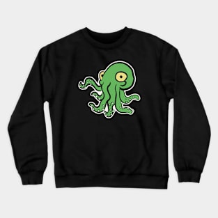 Cute Cthulhu - Green Crewneck Sweatshirt